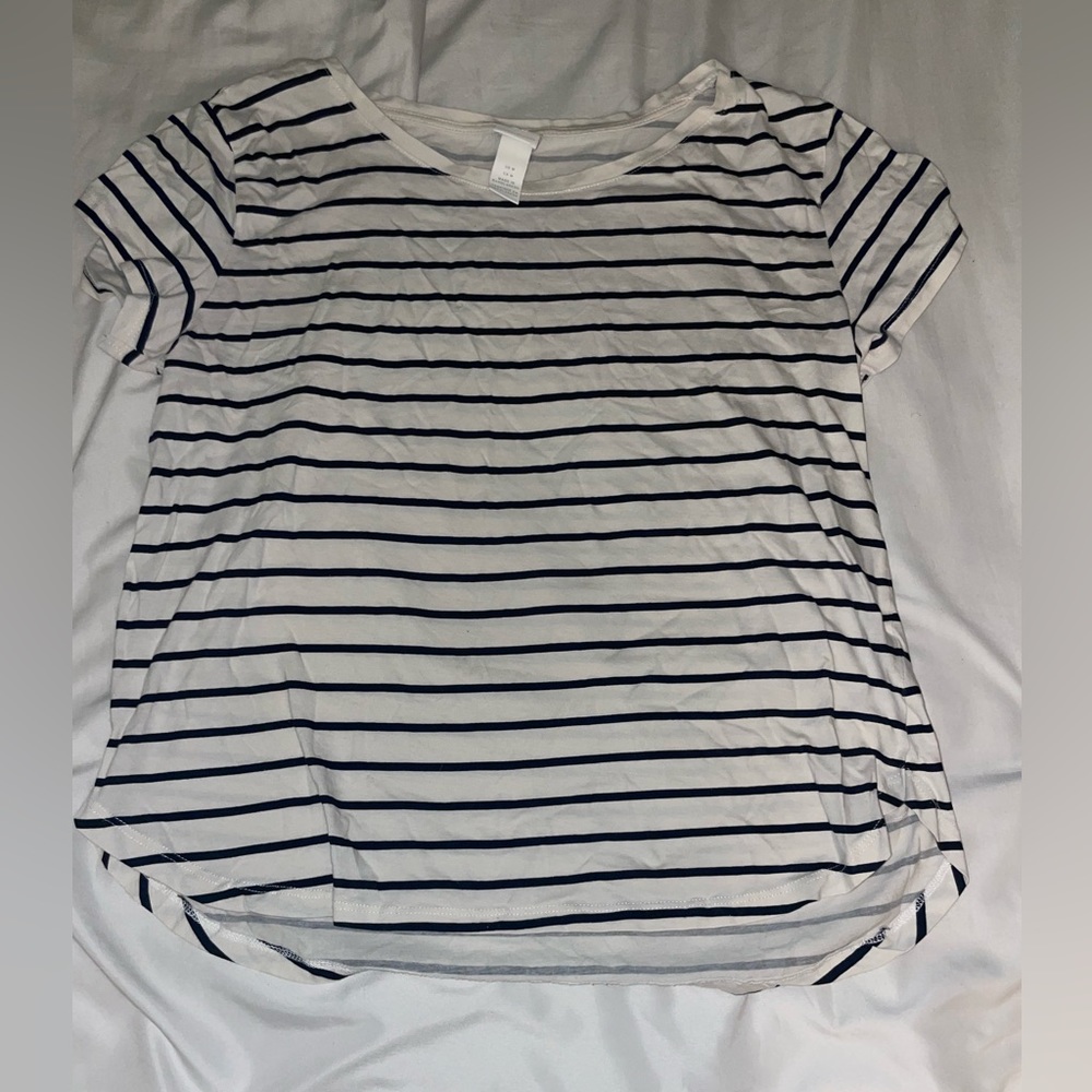 H&M Short Sleeve Basic Stripe Top